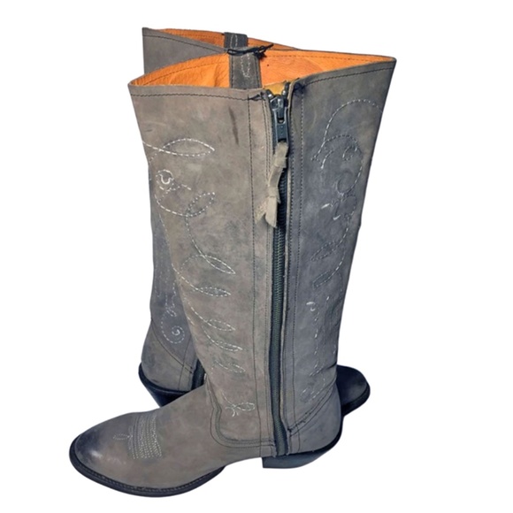 Charlie 1 Horse Gray Mesquite Cowgirl Boots Sz 9.5 - Picture 8 of 9